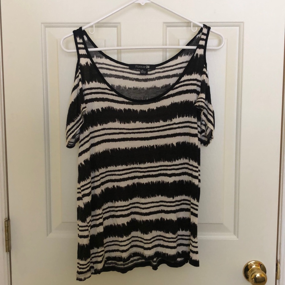 Black and white stripe T-shirt/tank top